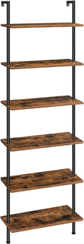 HOOBRO DIY Ladder Shelf, 6-Tier Wall Mounted Bookshelf, Office Vertical Bookcase by HOOBRO