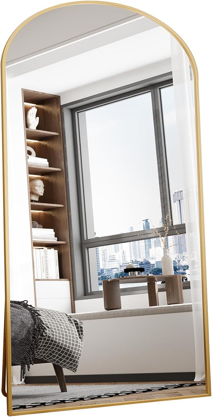 Beauty4U 71" x 32" Arched Full Length Mirror, HD Tempered Glass Floor Mirror - Image 8