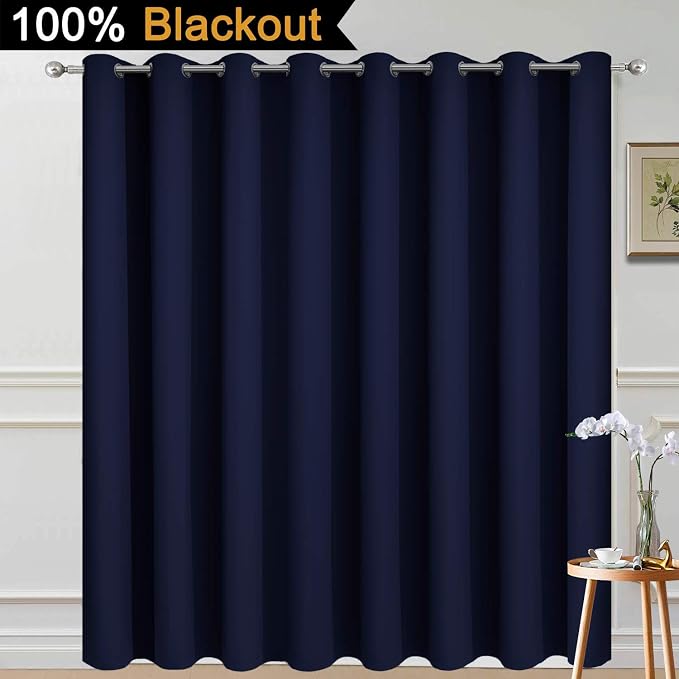 Yakamok 100% Blackout Thermal Insulated Grommet Curtains, Noise Reducing - Image 2