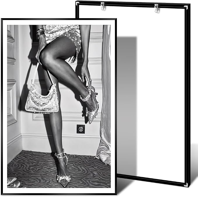 High Fashion Poster Trendy Black and White Wall Art Retro Girl Luxury Feminist - Image 2