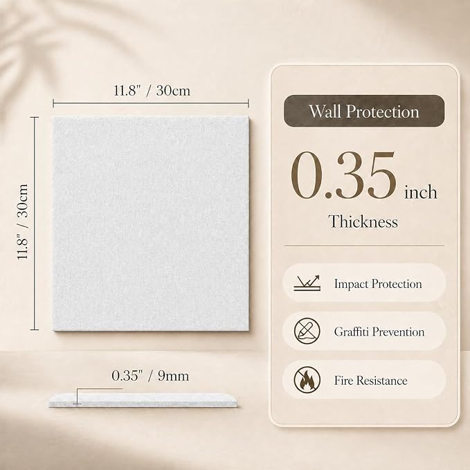 Large Cork Boards for Walls – 48" x 36" Self Adhesive Felt Wall Tiles - Image 2