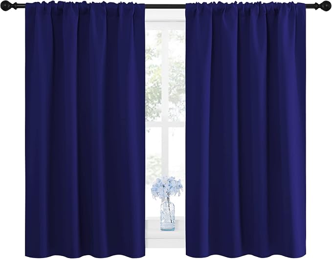 NICETOWN Navy Blue Curtains Blackout Draperies - Image 2