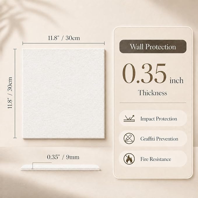 Large Cork Boards for Walls – 48" x 36" Self Adhesive Felt Wall Tiles - Image 2