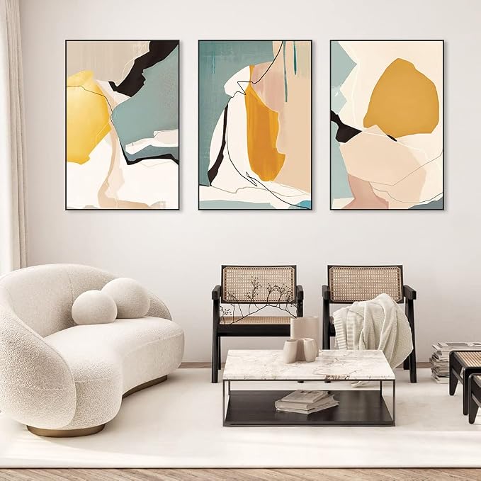 MPLONG Wall Art, Frame Canvas Wall Art Set, Striking Modern Minimalism - Image 4