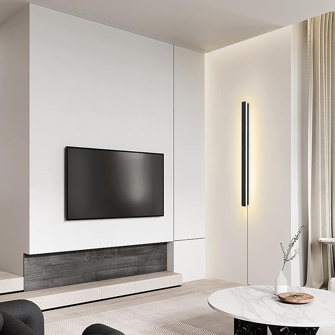 KELUOLY Modern Plug in Long Wall Sconce, 20W Warm White 3000K Acrylic Indoor - Image 4