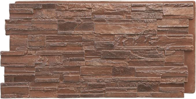 EverStone Cascade Faux Stone Panel, 48 5/8"W x 24 3/4"H x 1 1/4"D, York Town by EkenaMillwork