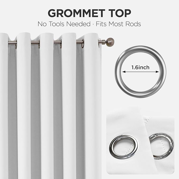 Joydeco Blackout Door Curtain for Doorway Privacy 72 Inches Long, Grommet - Image 9