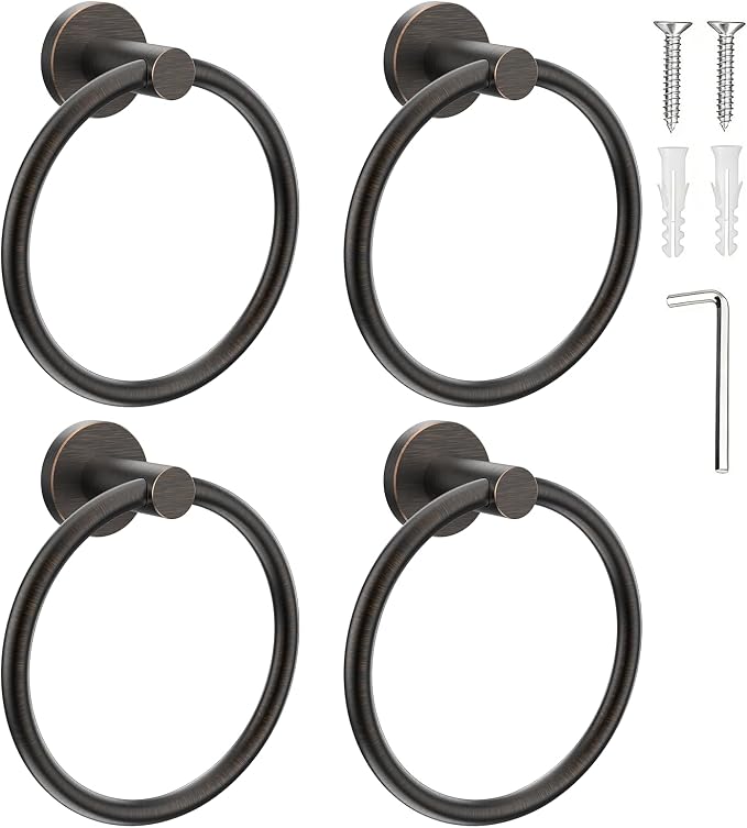 SetSail Towel Holder for Bathroom Wall Screw-in Towel Ring Stainless Steel Hand by SetSail