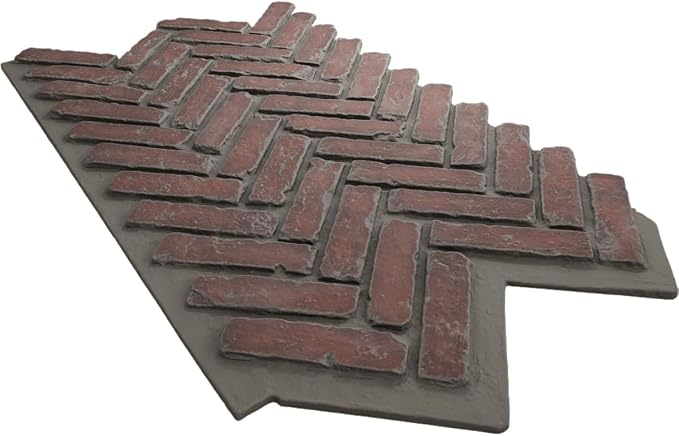 EverStone Herringbone Faux Brick Panel, 46 1/2"W x 25 1/4"H x 1"D, Stratus Color - Image 6