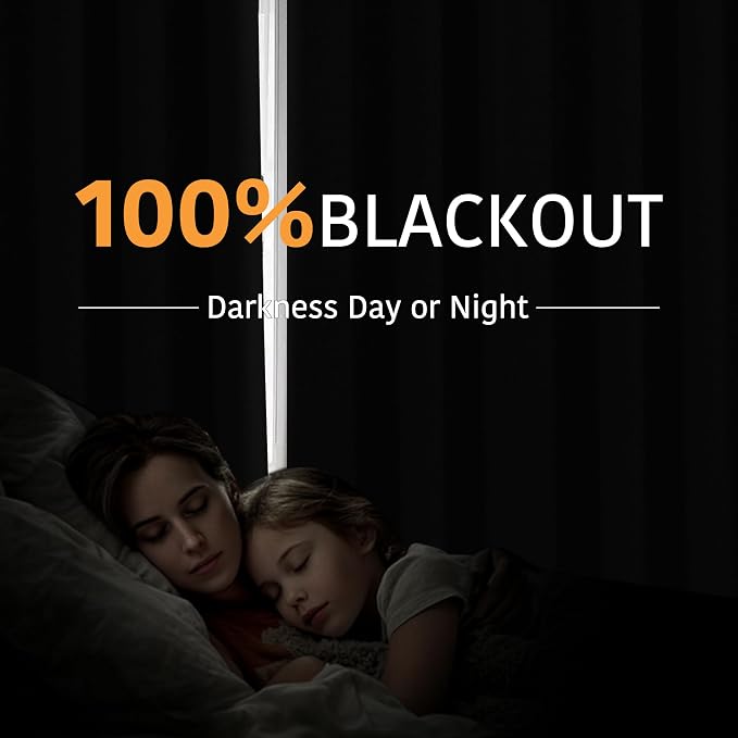 RYB HOME Black 100% Blackout Curtains - Image 3