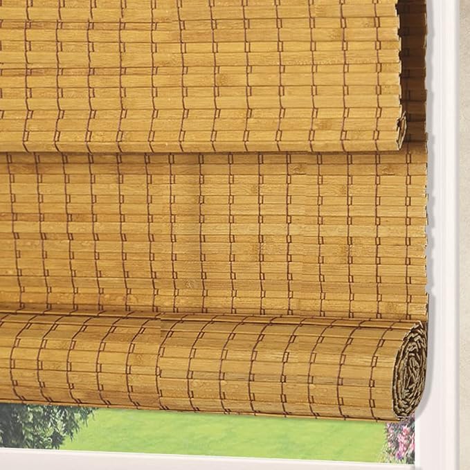 Letau No Drill No Tools Cordless Wood Window Shades Blinds, Bamboo Light - Image 4