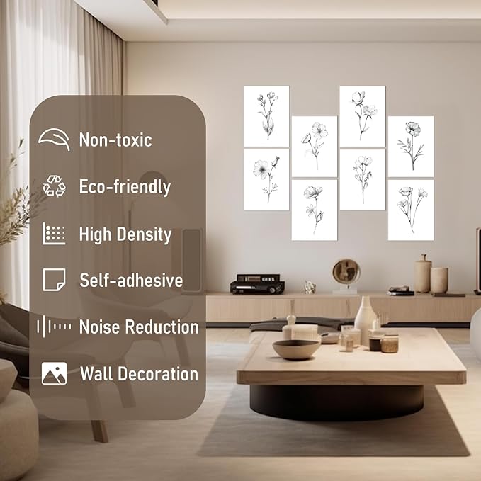 FurnoFlexArt Acoustic Panels Tiles Decorative Room Sound Proof Foam Absorbing - Image 3