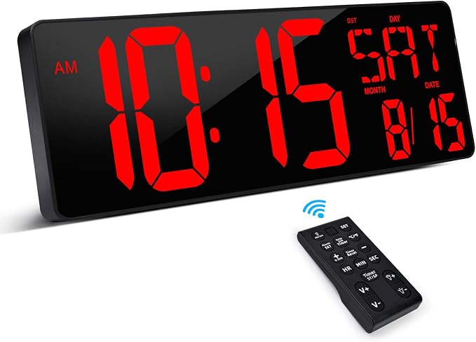 XREXS Large Digital Wall Clock by XREXS