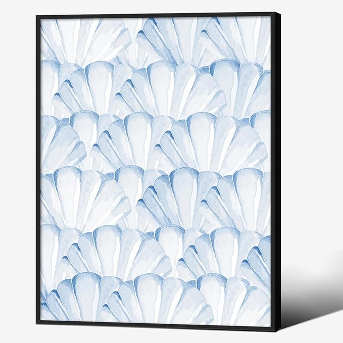 Light Blue Shell Poster Vintage Coastal Cowgirl Wall Art Modern Fashion Preppy by Unknown