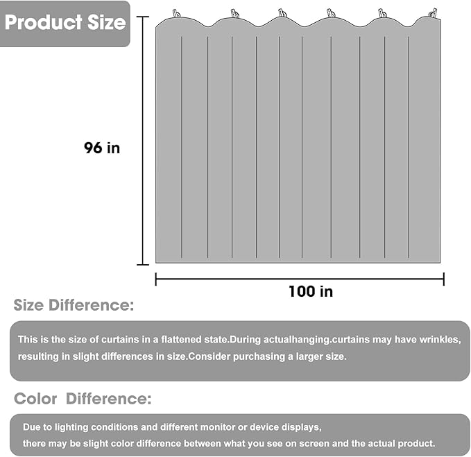 Room Divider Blackout Curtain Track Curtains Wall Dividers Panels Screen - Image 2