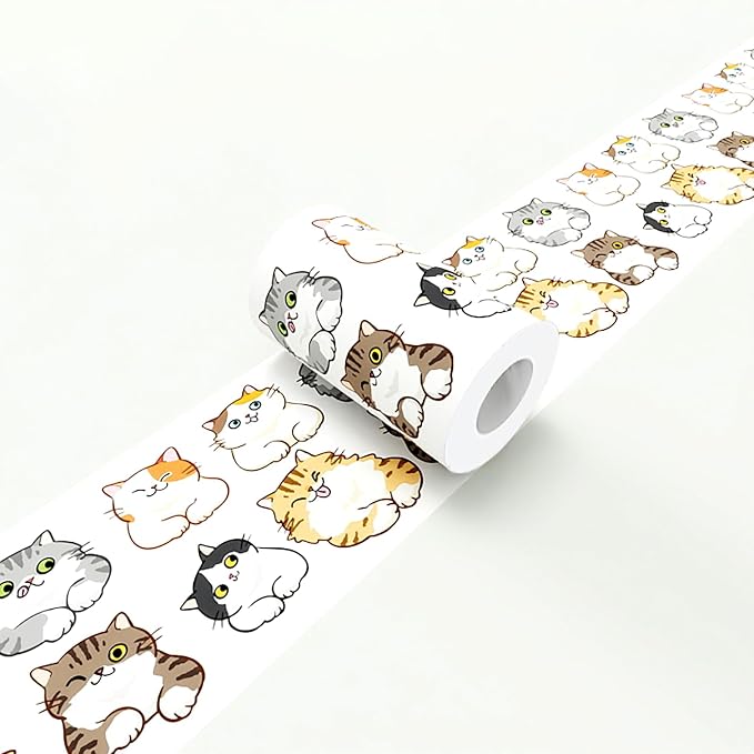 Wallpaper Border Peel and Stick Cute Cartoon Cat by WEISENI