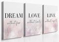 GUBIYU Dream Love Live Quotes Posters Print Set of 3 Pink Purple Love Quotes by GUBIYU