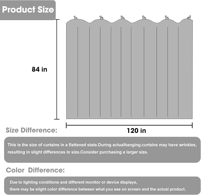 Room Divider Blackout Curtain Track Curtains Wall Dividers Panels Screen - Image 6