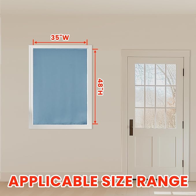 AJAZZ self Adhesive Portable 100% Blackout Curtains Simple and Easy to - Image 8