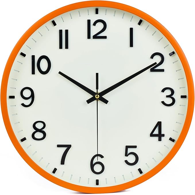Wall Clocks Battery Operated 12 inch Modern Wall Clock, Silent Non Ticking Wall by Unknown