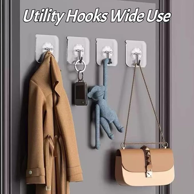 DDMY 36 Pack Heavy Duty Hooks Self Adhesive Large Hooks - Image 2