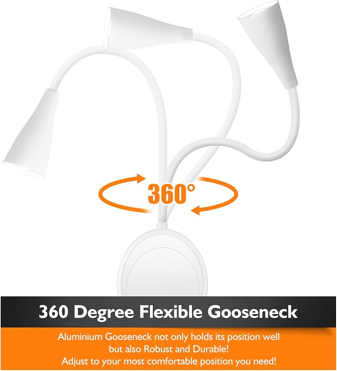 SANKEDOU LED Wall Mount Reading Light, Bedside Reading Lights - Image 5