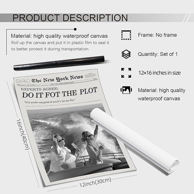 noxozoqm Black and White Fashion Hot Girl Poster Fun Do It - Image 2