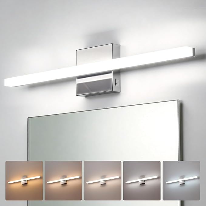 Combuh 24 Inch Chrome Vanity Light Fixtures by Combuh