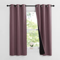 NICETOWN Dry Rose 100% Blackout Lined Curtains, 2 Thick Layers Narrow Wide by NICETOWN