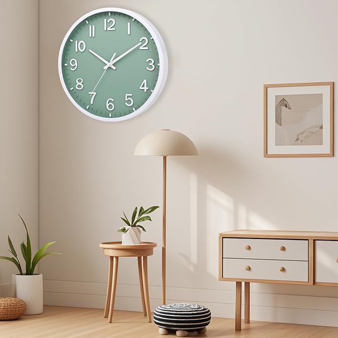 Wall Clocks Battery Operated 8 inch Modern Wall Clock, Silent Non Ticking Wall - Image 7