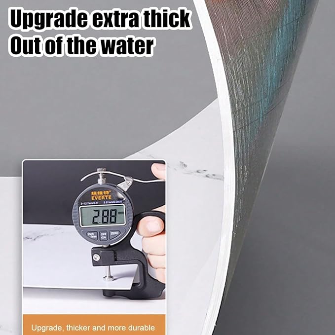 Chejiaye 22pcs Marble Peel and Stick Backsplash Waterproof Washroom Wall Panels - Image 6