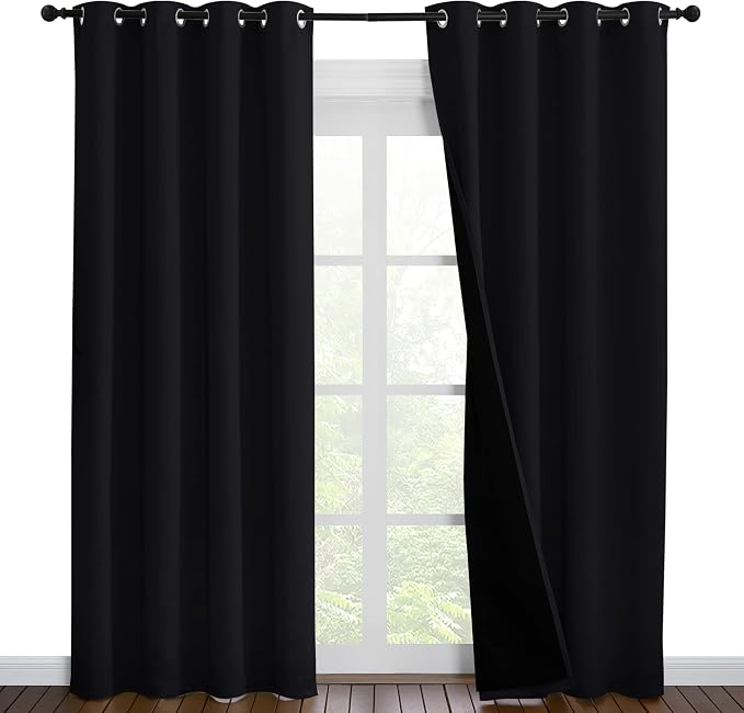 NICETOWN High-End Thermal Curtains, Full Blackout Curtains 86 inches Long by NICETOWN