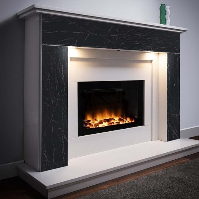 Arthome Black Marble, 17x393 Inches Peel and Stick Wallpaper, Marble Contact - Image 3
