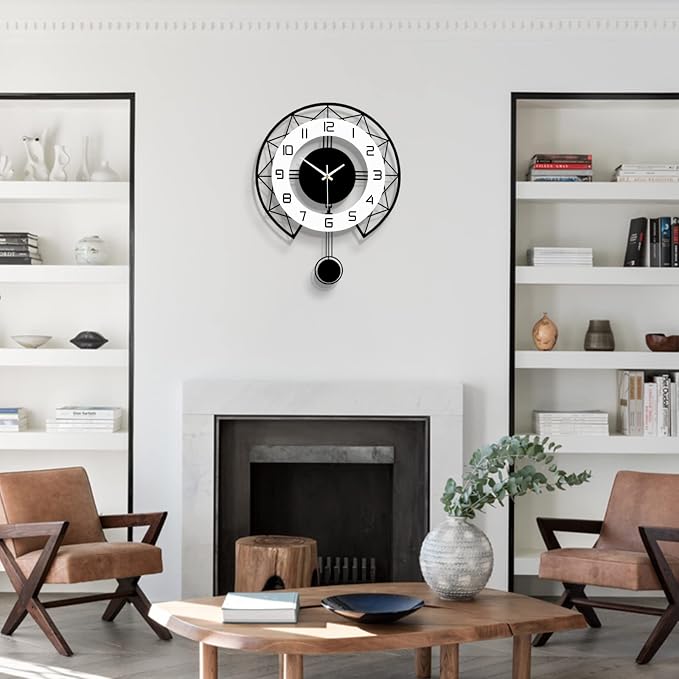 Large Wall Clock for Living Room Decor Modern Silent Pendulum Wall Clock for - Image 2