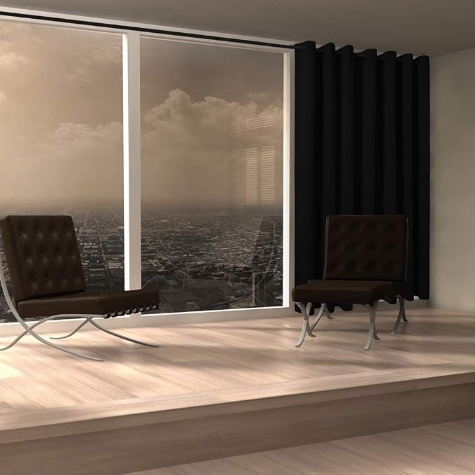 BONZER Room Divider Curtain Grommet Thermal Insulated Wide Blackout Curtains - Image 6