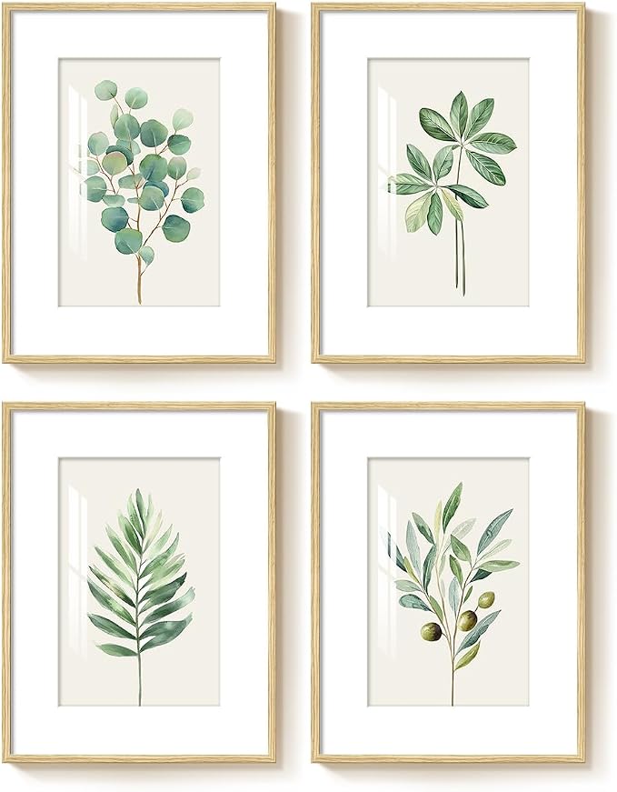 Framed Minimalist Sage Green Botanical Wall Art - Image 8