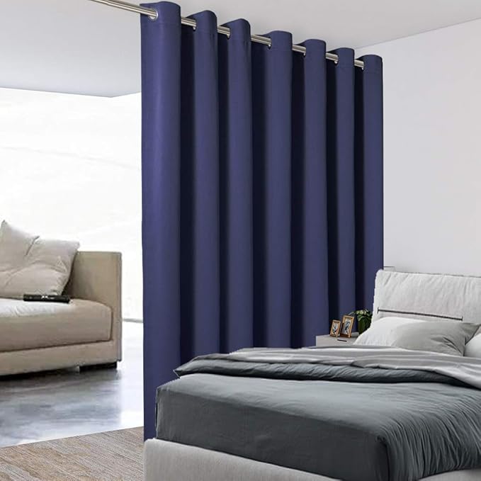 BONZER Room Divider Curtain Total Privacy Wall Wide Thermal Insulated Blackout by Bonzer