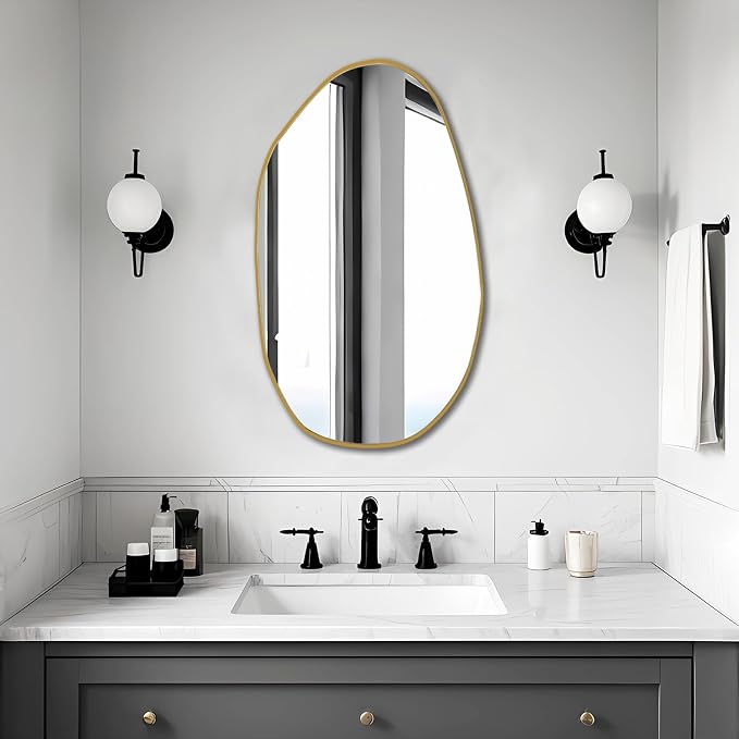 BOMINICA Irregular Wall Mirror Asymmetrical Mirror, Decorative Wall Mirror - Image 2