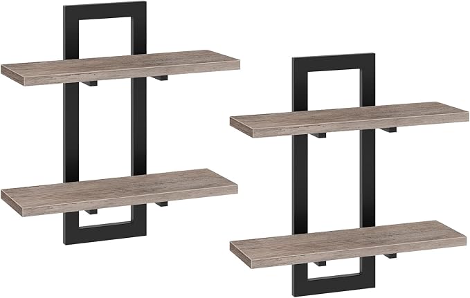 HOOBRO Floating Shelves, 15 Inch Wall Shelf Set of 2, Wall Mounted Storage - Image 9