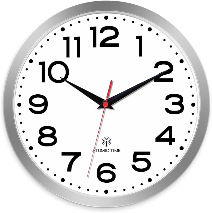 Roymnie Atomic Wall Clock 12 Inch, Modern Clock Battery Operated Classic Analog by Unknown