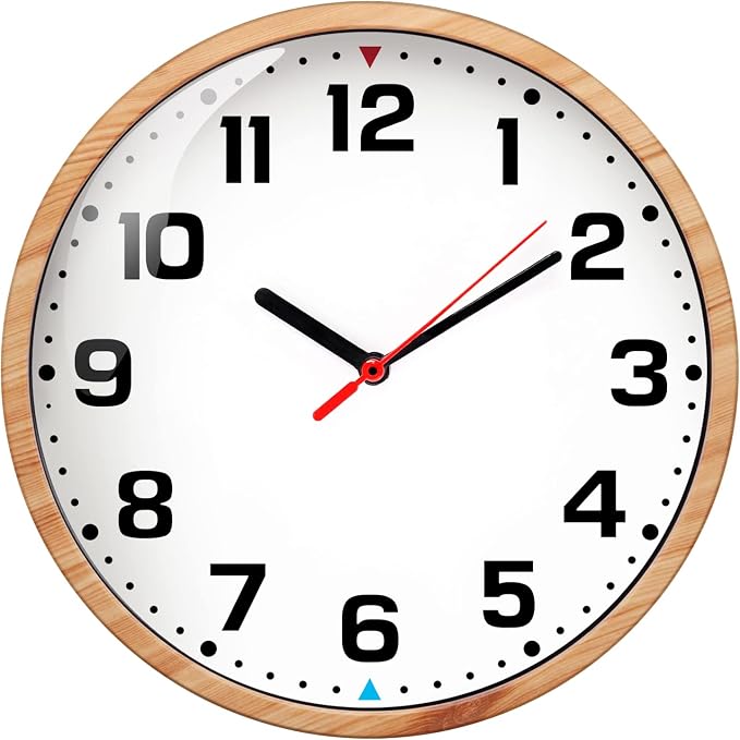 SIN&MI Wall Clock 9 Inch Battery Operated Silent Non-Ticking Wall Clock Modern by SINMI