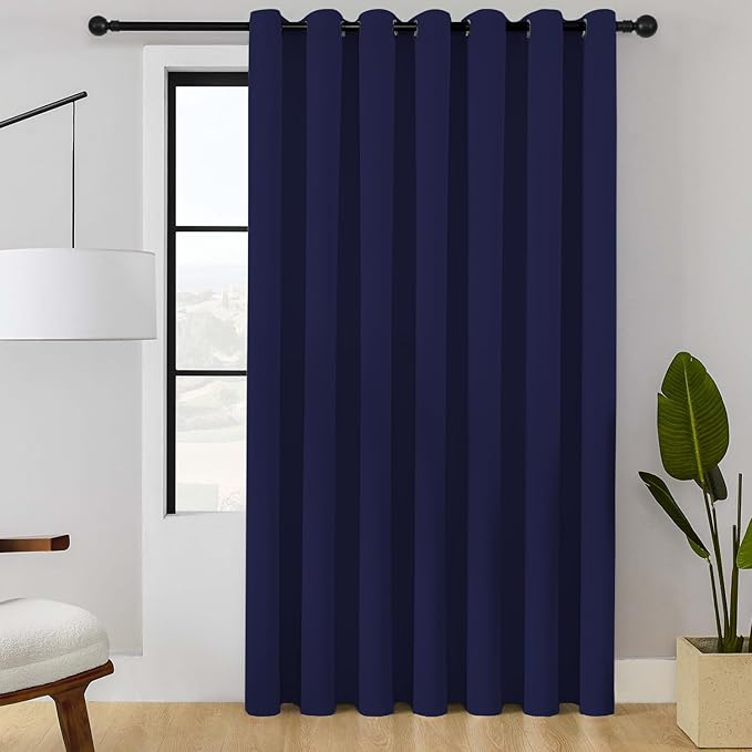 ChrisDowa Room Divider Curtain 120 Inches Long, Wide Blackout Sliding Door by ChrisDowa