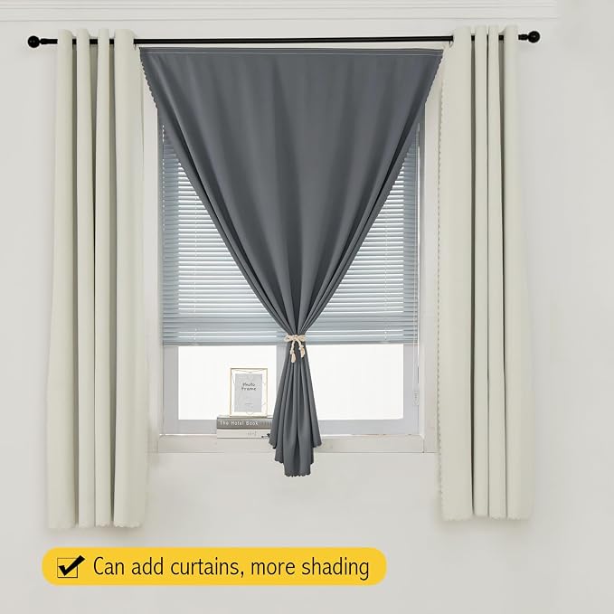 Magic Tape Blackout Curtains for Bedroom No Drillng Self Adhesive Curtains No - Image 9