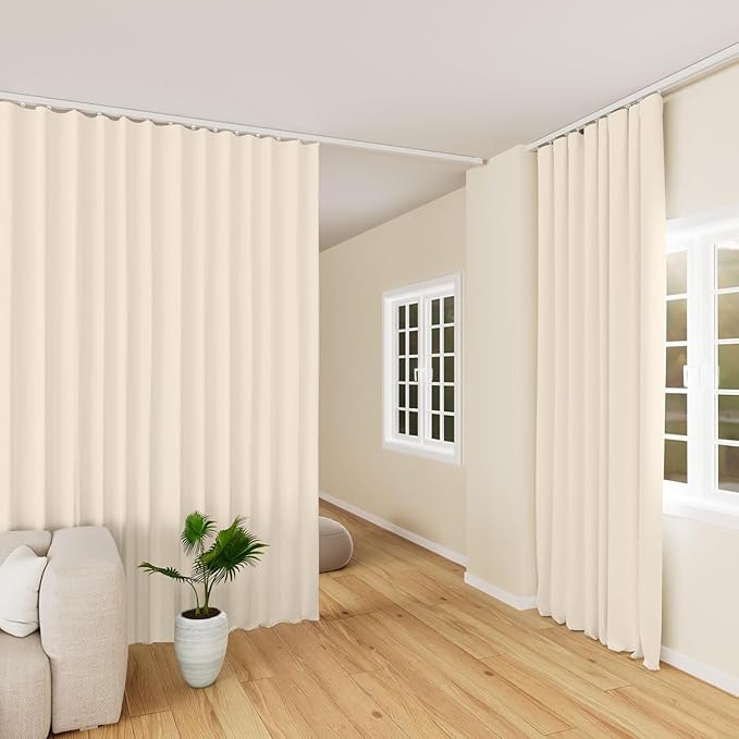 Hoeflife Room Divider Curtains Blackout Floor to Ceiling Curtain - Image 6