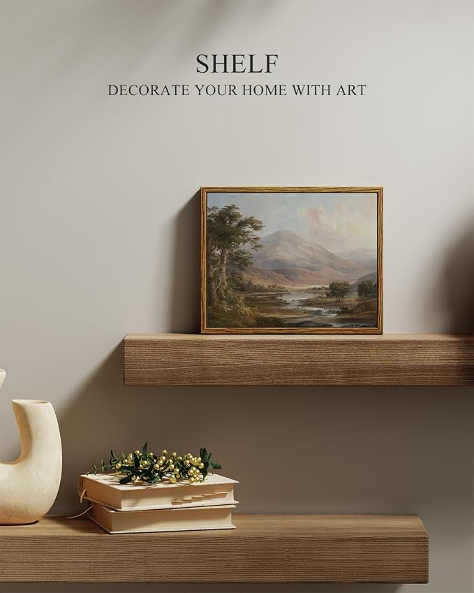 InSimSea Framed Canvas Wall Art, Vintage Landscape Painting, Rustic Nature - Image 2