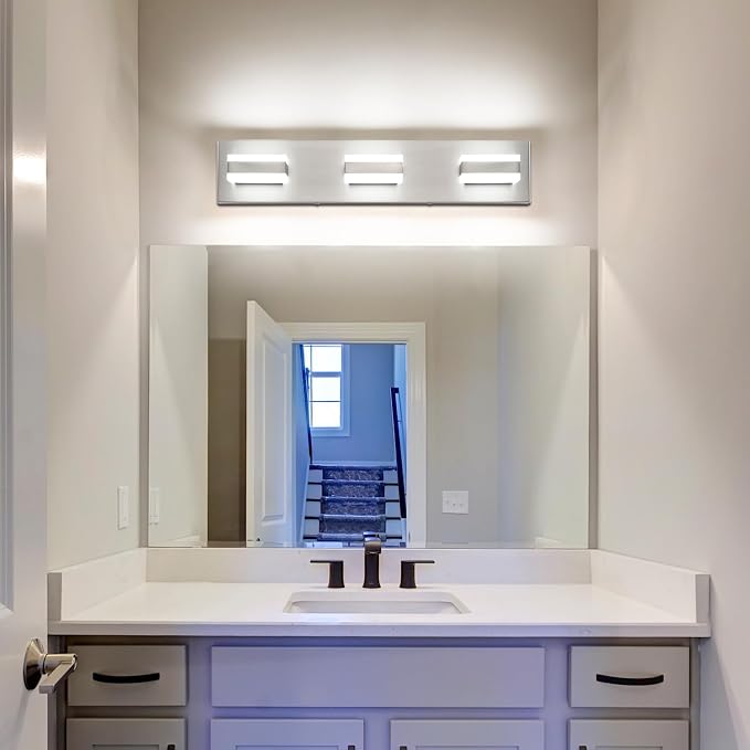 SOLFART Bathroom Vanity Lights Over Mirror Brushed Nickel Bathroom Light - Image 9