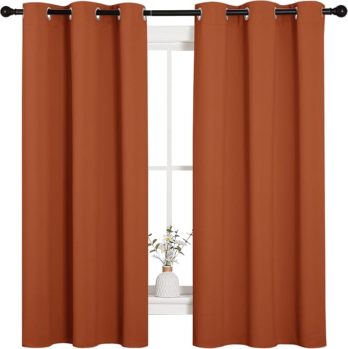 NICETOWN Bedroom Curtains 63 inches Long, Privacy and Thermal Insulated - Image 2