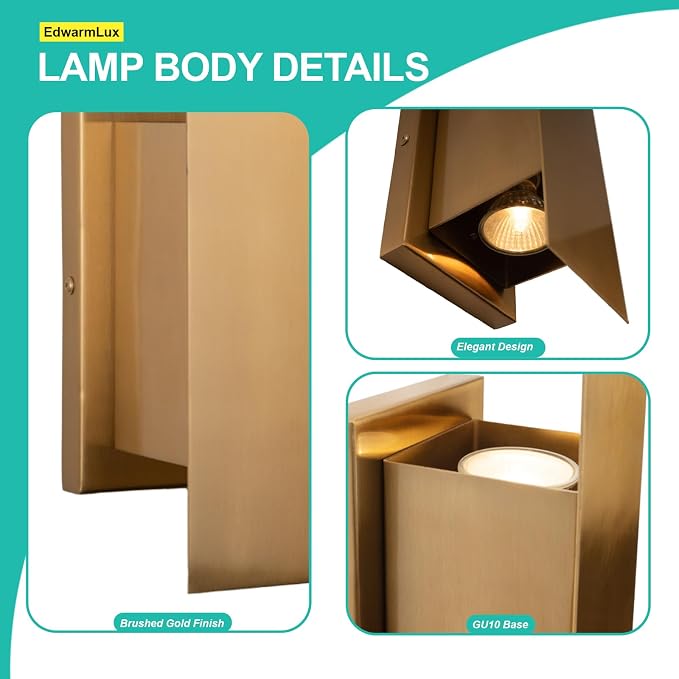Edwarmlux Indoor Wall Sconces, Modern Wall Lights, Up and Down Wall Mount Light - Image 6