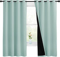 NICETOWN Aqua Blue 100% Blackout Lined Curtains, 2 Thick Layers Completely by NICETOWN