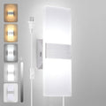 TRLIFE Modern Wall Sconce, Adjustable 4 Color Temperature LED Wall Sconce Plug by TRLIFE